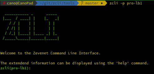 ZEVENET zcli interactive mode with profile